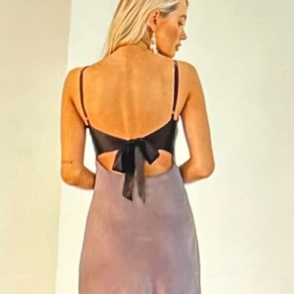 Peppermayo Satin Maxi Dress in Bronze Color Size S - Picture 13 of 14